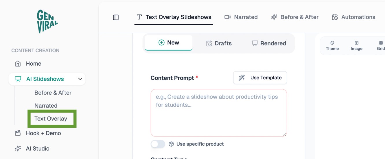 Genviral's navbar